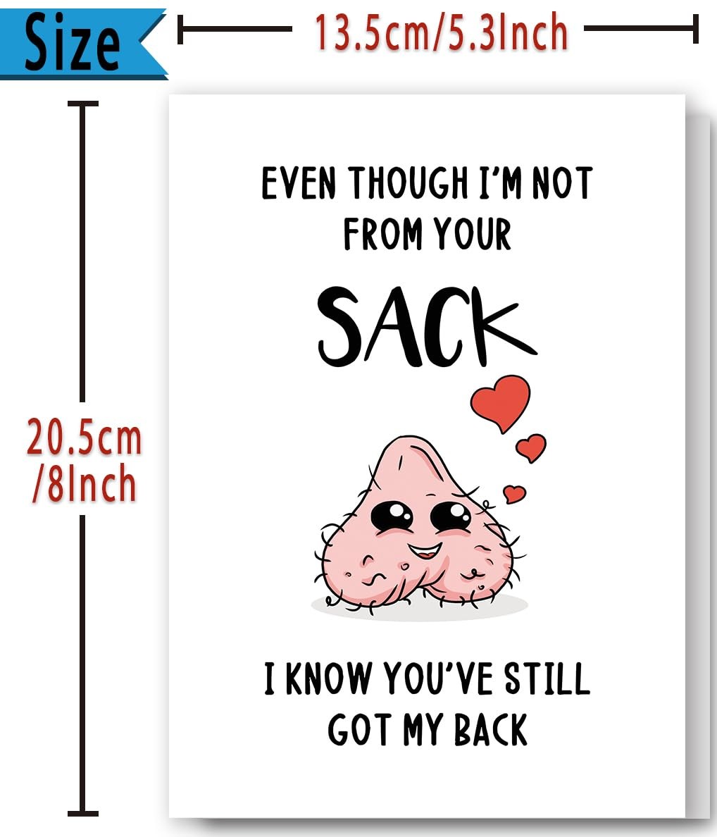 Huameigf Funny Bonus Dad Card for Fathers Day, Humor 8 x 5.3 inches, hm03