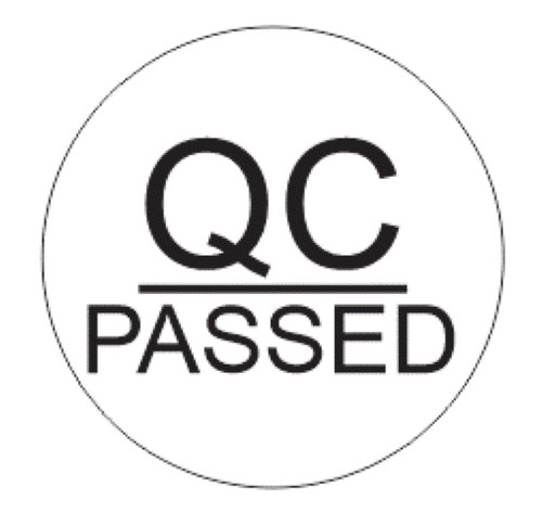 D7189 3/8″ QC Quality Control Round Vinyl Inventory Label Dot Stickers