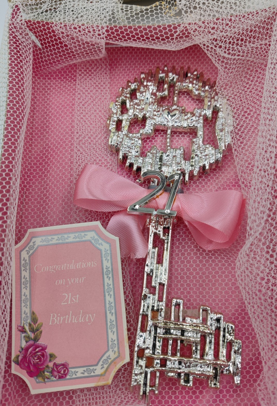 Vintage 21st Birthday Key Keepsake Gift Open Box Personalized 2 Paragon
