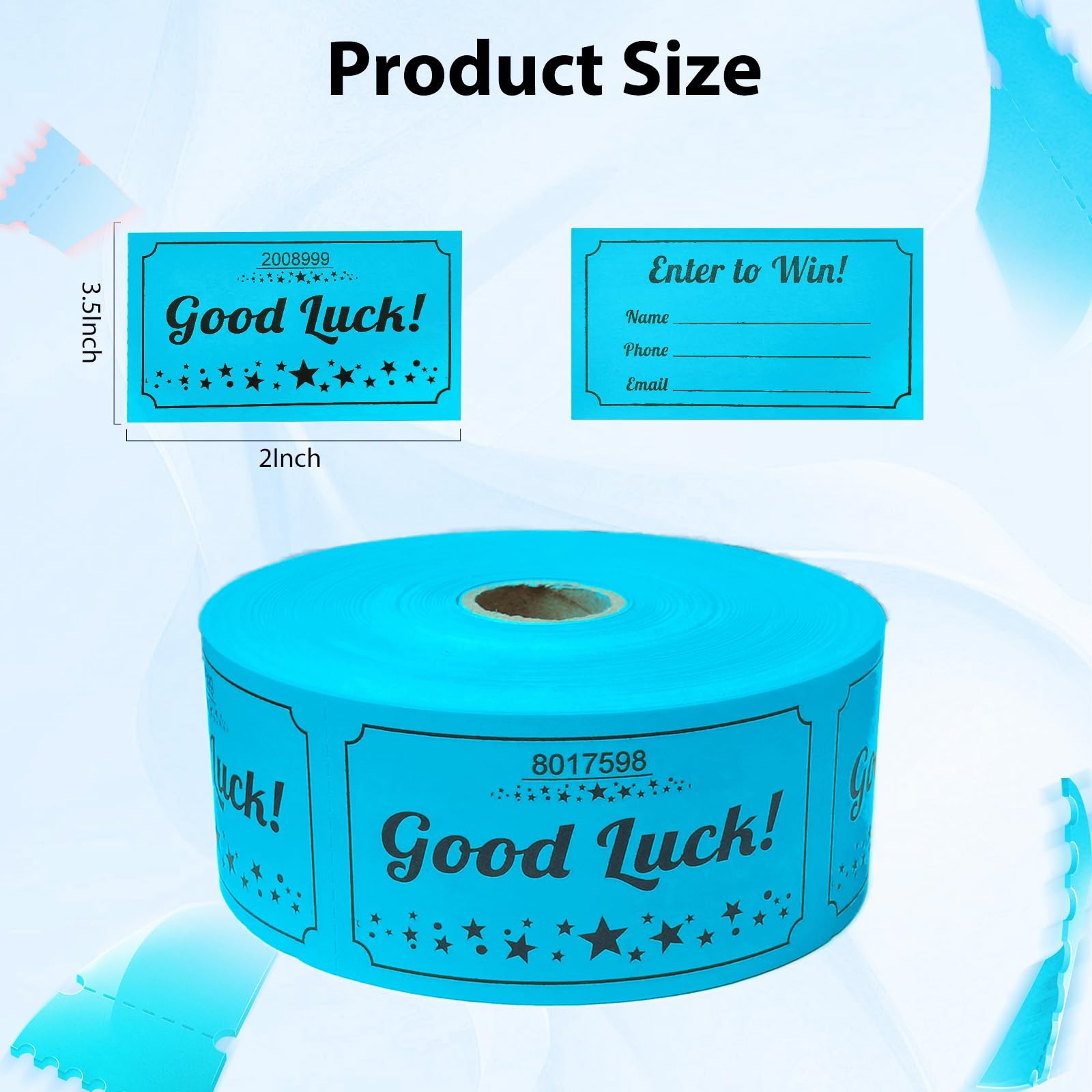 Large Raffle Tickets Good Luck Entry Cards Fundraiser Prize Events 600 PCS