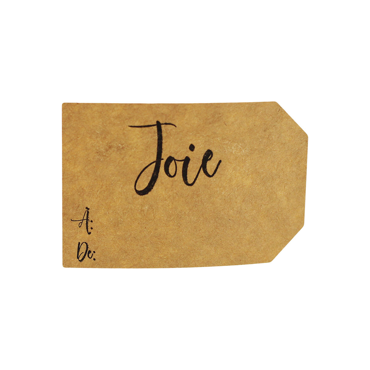 Natural Kraft French Charming Holiday Gift Tags Labels | 2 x 3″ Inch – 100 Pack