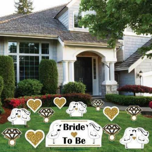 Bachelorette Bride to Be Yard Signs & Decorations 13 piece set