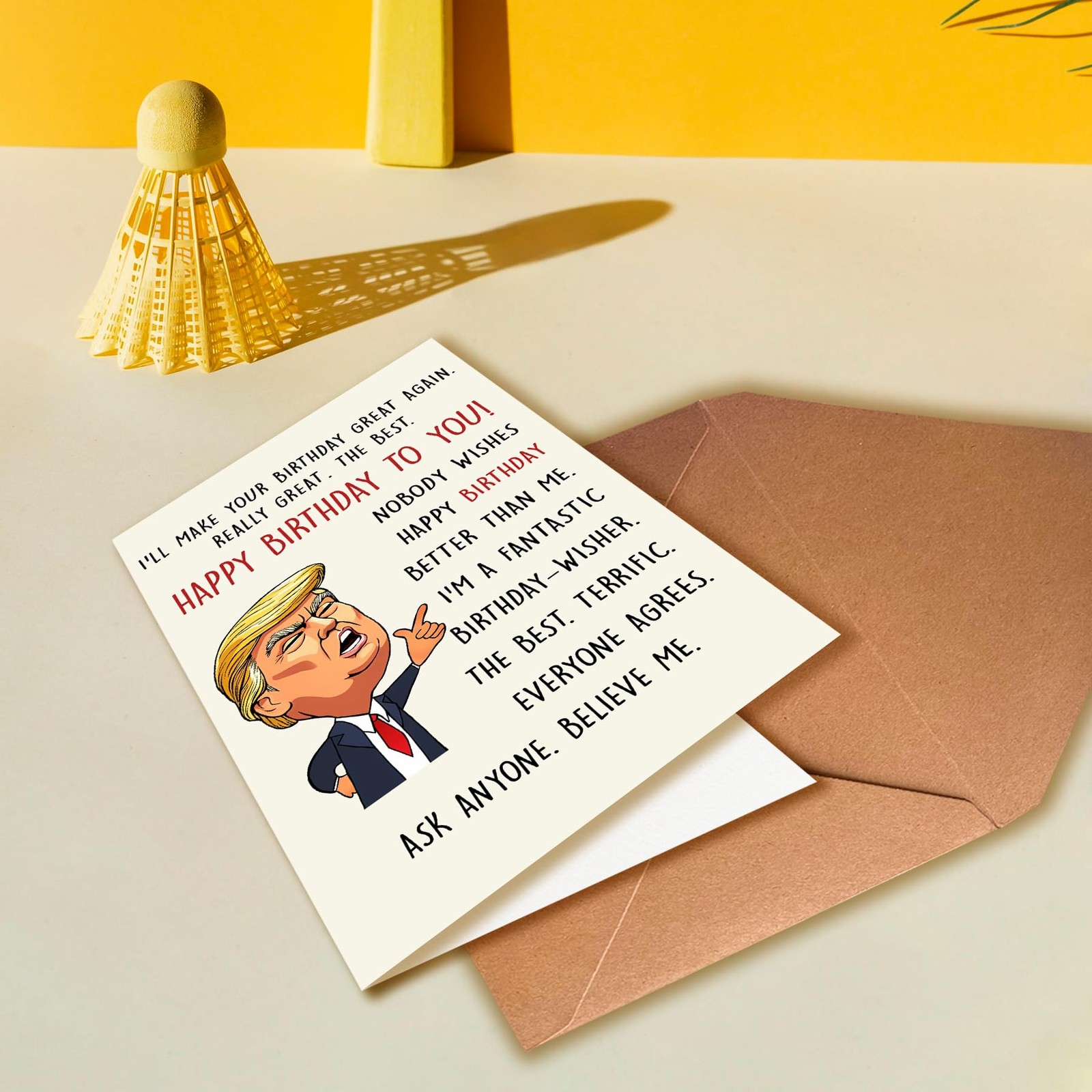 PTRUKD, Funny Birthday Card, Trump Cards 5 x 7 inches, TRUMP-KM210