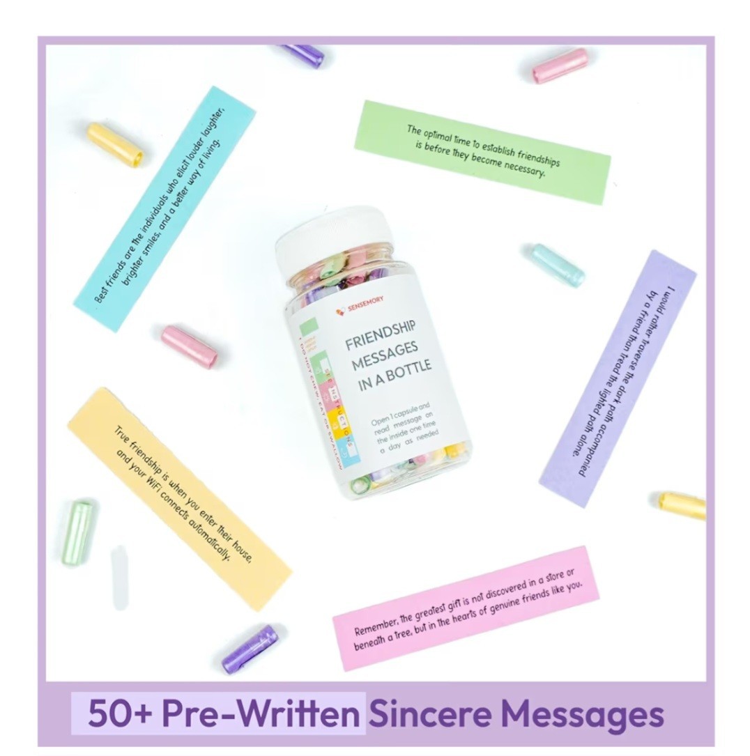 50 Friendship Capsule Letters Messages in a Bottle for Women Friend Sister Gifts