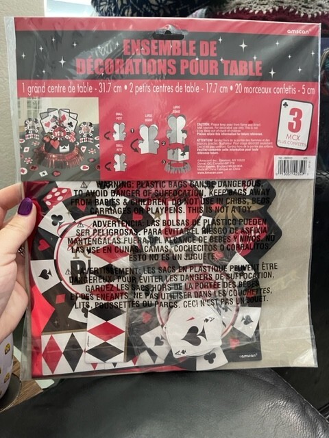 Amscan Poker Casino Night 23 Piece Table Decorating Kit Party Supply New!!!