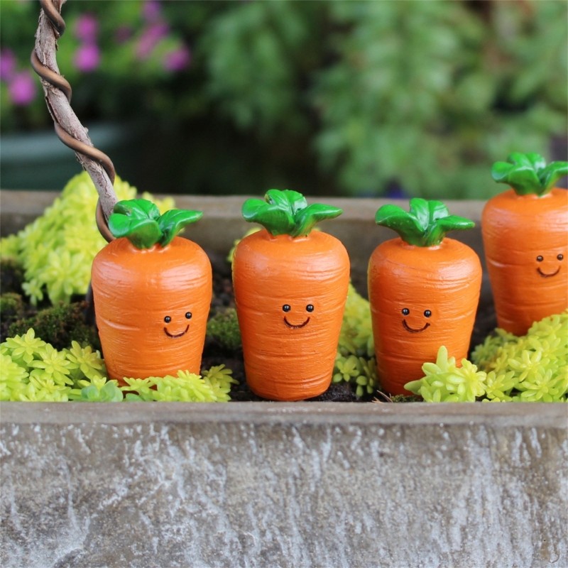 Easter Stake Carrot Statue Figurines for Indoor and Outdoor Decors Yard Sign