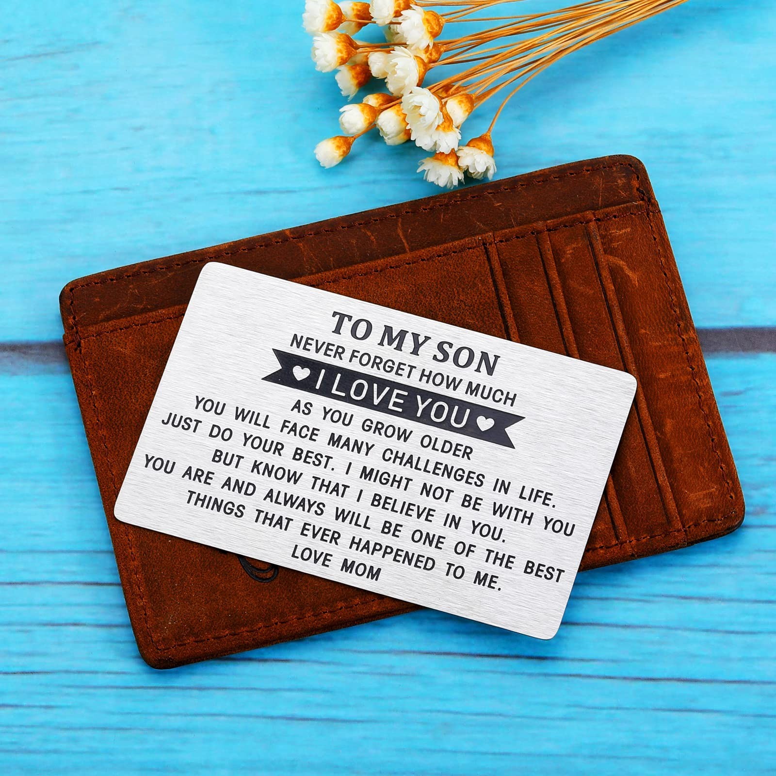 ZZP Gifts for College Son, Valentines Day Gifts for Boys 8-12 Son, Son Wallet…