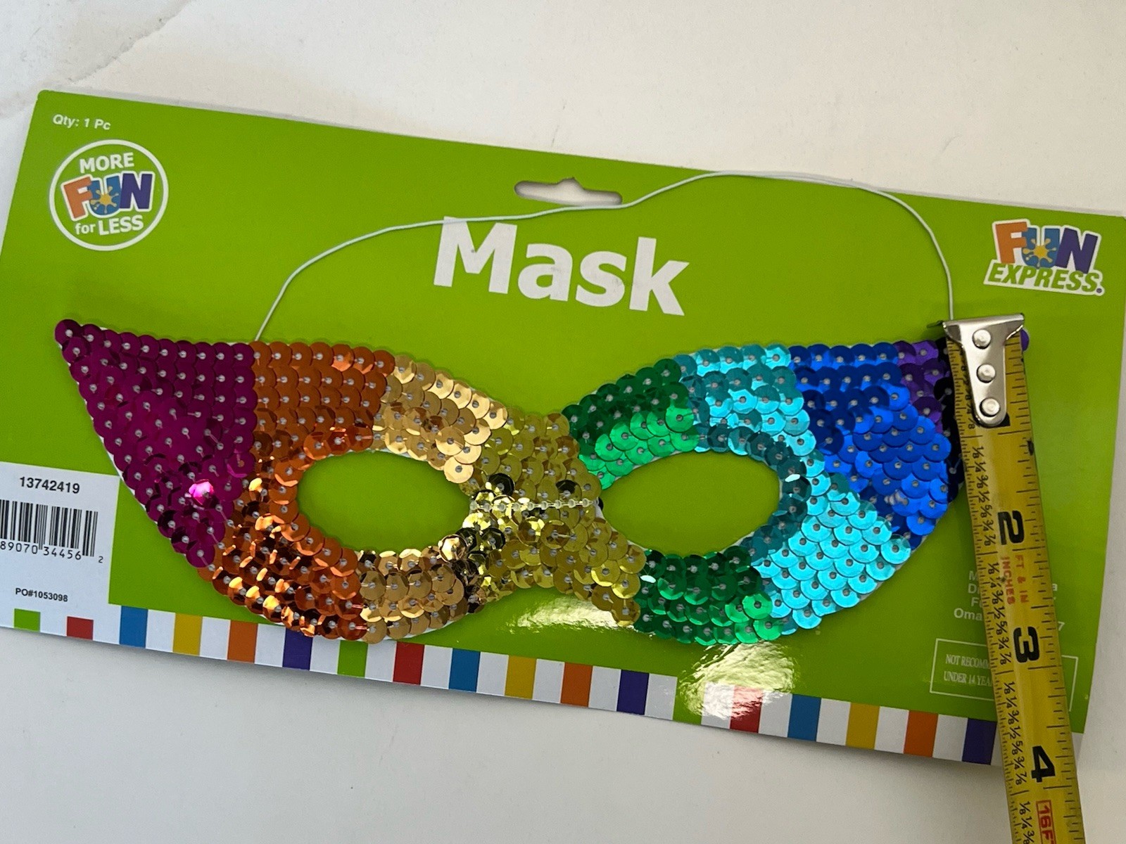 MARDI GRAS Party /Concerts/Festivals-Costume Accessory Eye Mask-Rainbow Sequin