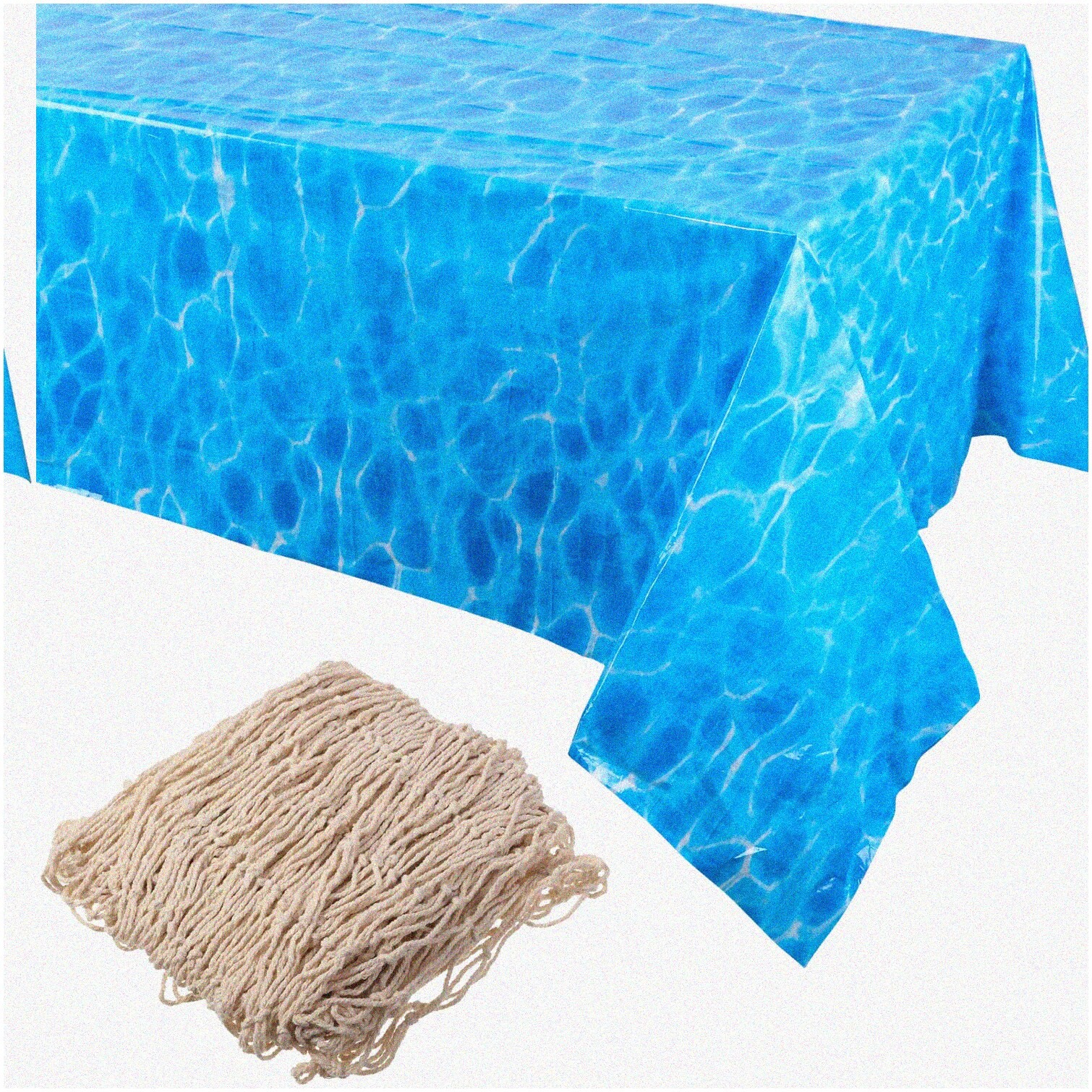 Ocean Breeze Party Pack with Blue Tablecloth and Fish Net