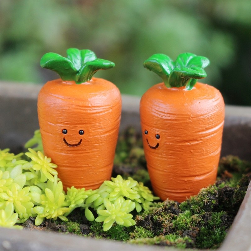 Easter Stake Carrot Statue Figurines for Indoor and Outdoor Decors Yard Sign
