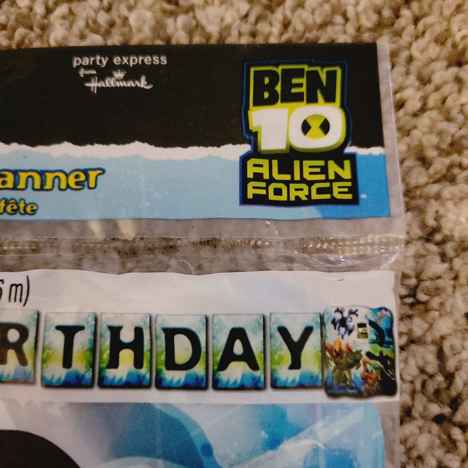 Lot 2 Cartoon Network BEN 10 ALIEN FORCE Happy Birthday Banner 8ft Decorations