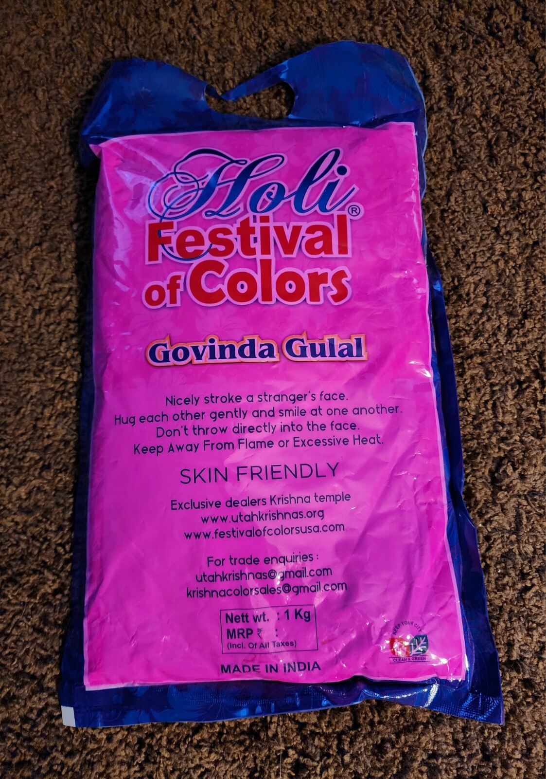 Holi Festival of Colors PINK Gender Reveal Colored Powder 2.25lbs Color Run War
