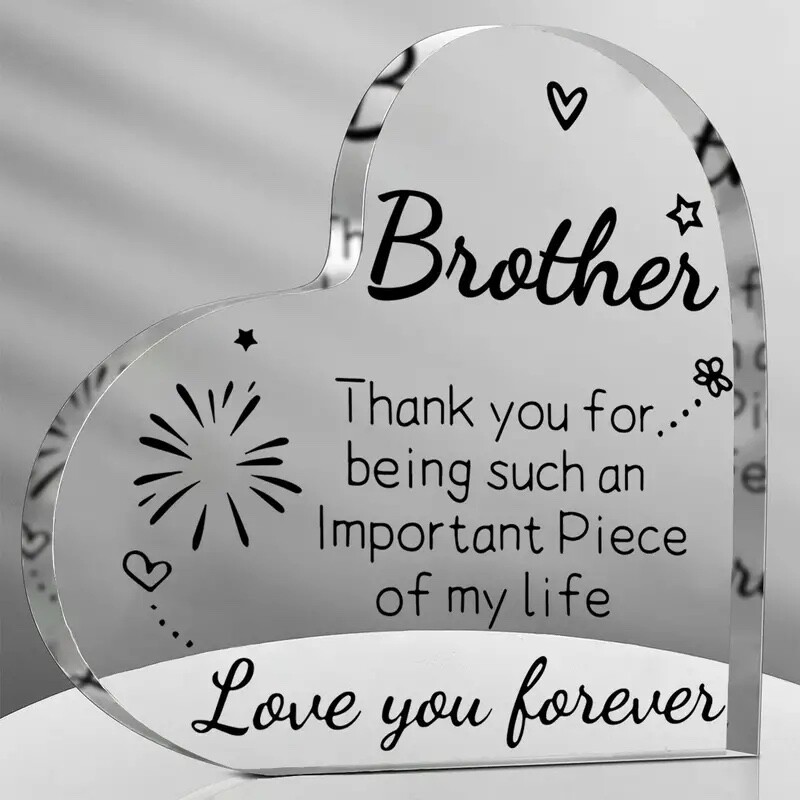 Acrylic Heart Plaque, Wedding Birthday Halloween Thanksgiving Christmas Day Gift