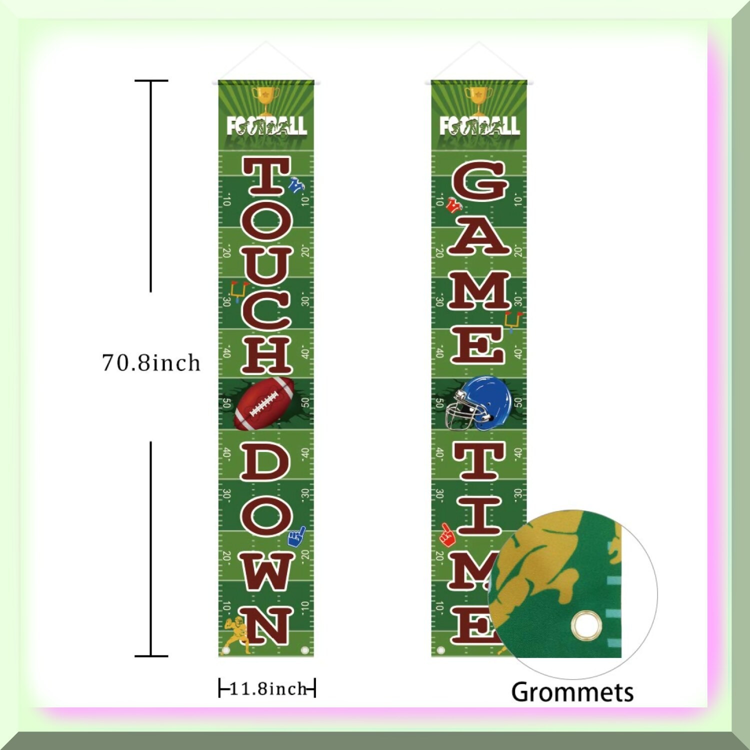 Football Game Day Welcome Porch Sign Set