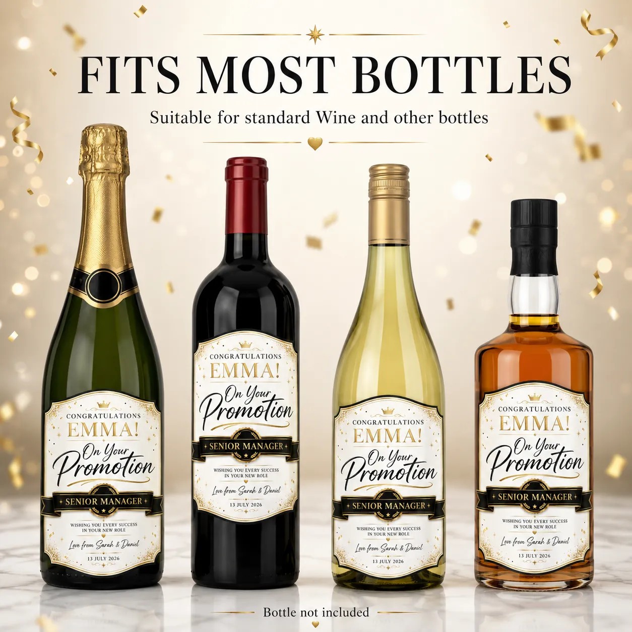 Personalised Promotion Bottle Label Sticker Custom Wine Gift