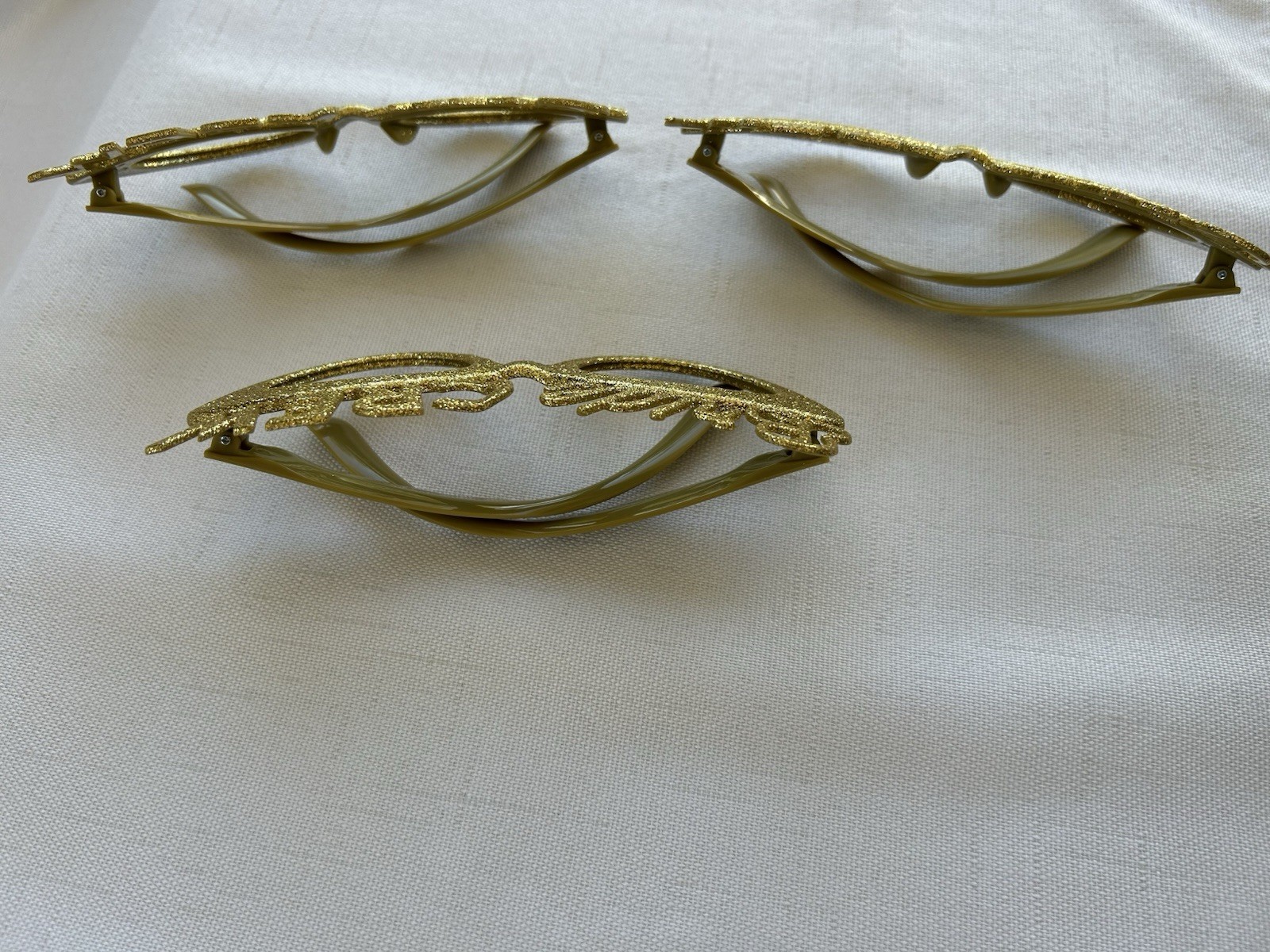 Gold Glitter Bride Crew Party Glasses Bachelorette Bridal Shower Accessories Lot