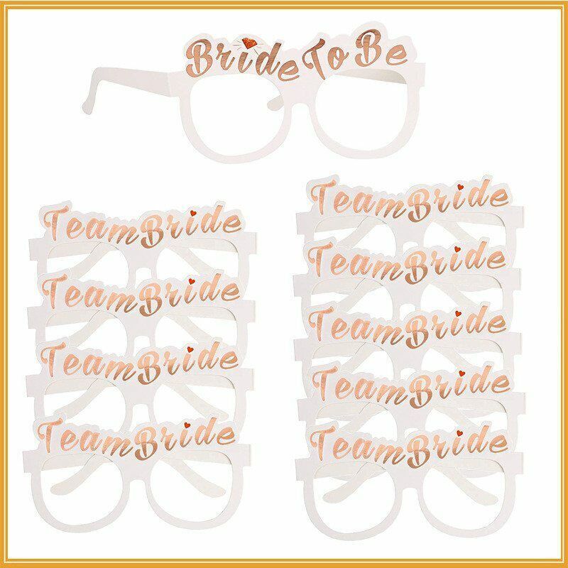 to Team Gold Bride and Bride Game Night Do Hen Props Rose 10X be Glasses Party