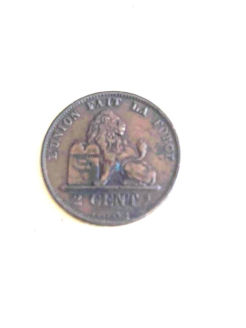1876 Belgian 2 cents coin – 150 Years old