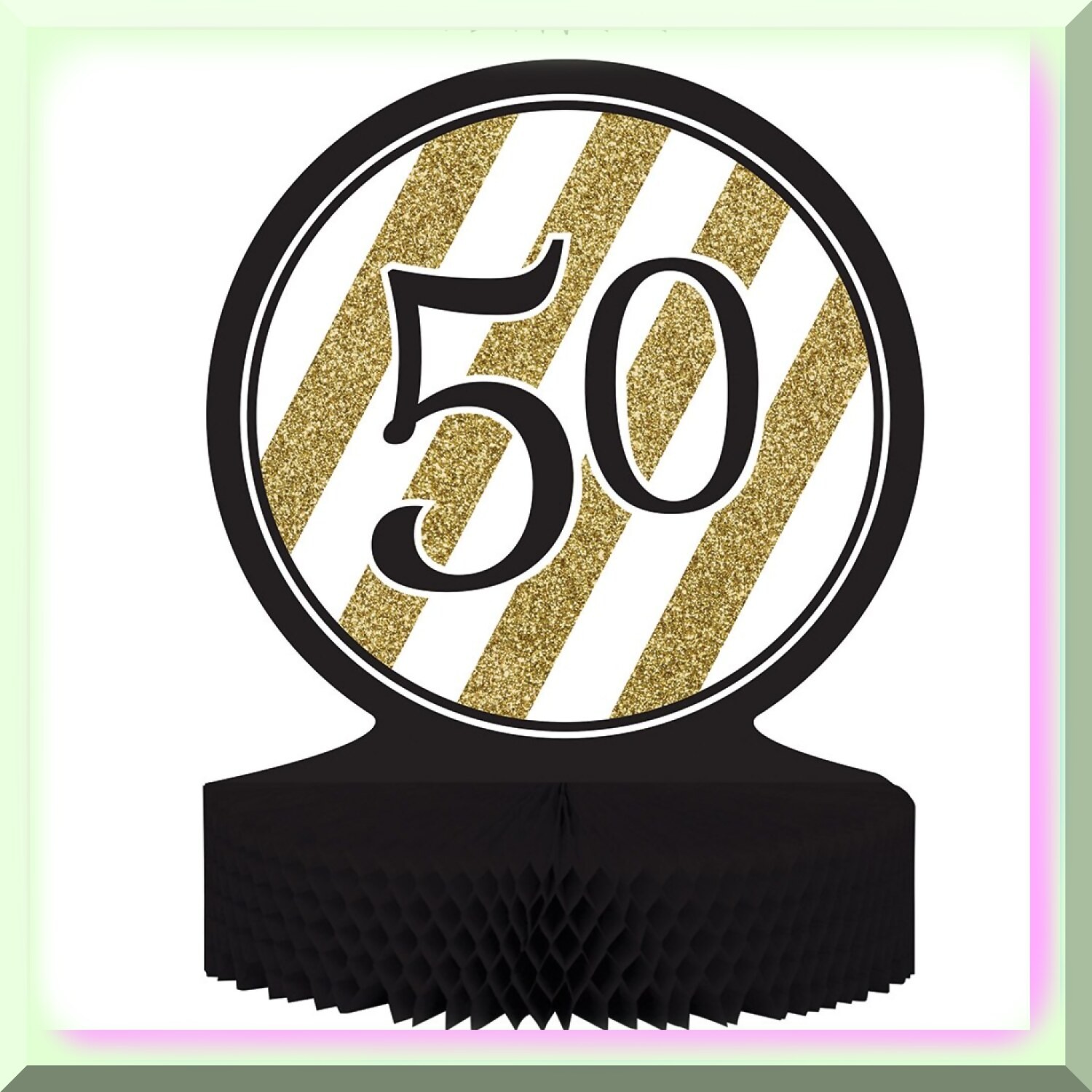 Black and Gold Centerpiece 12×9 inches