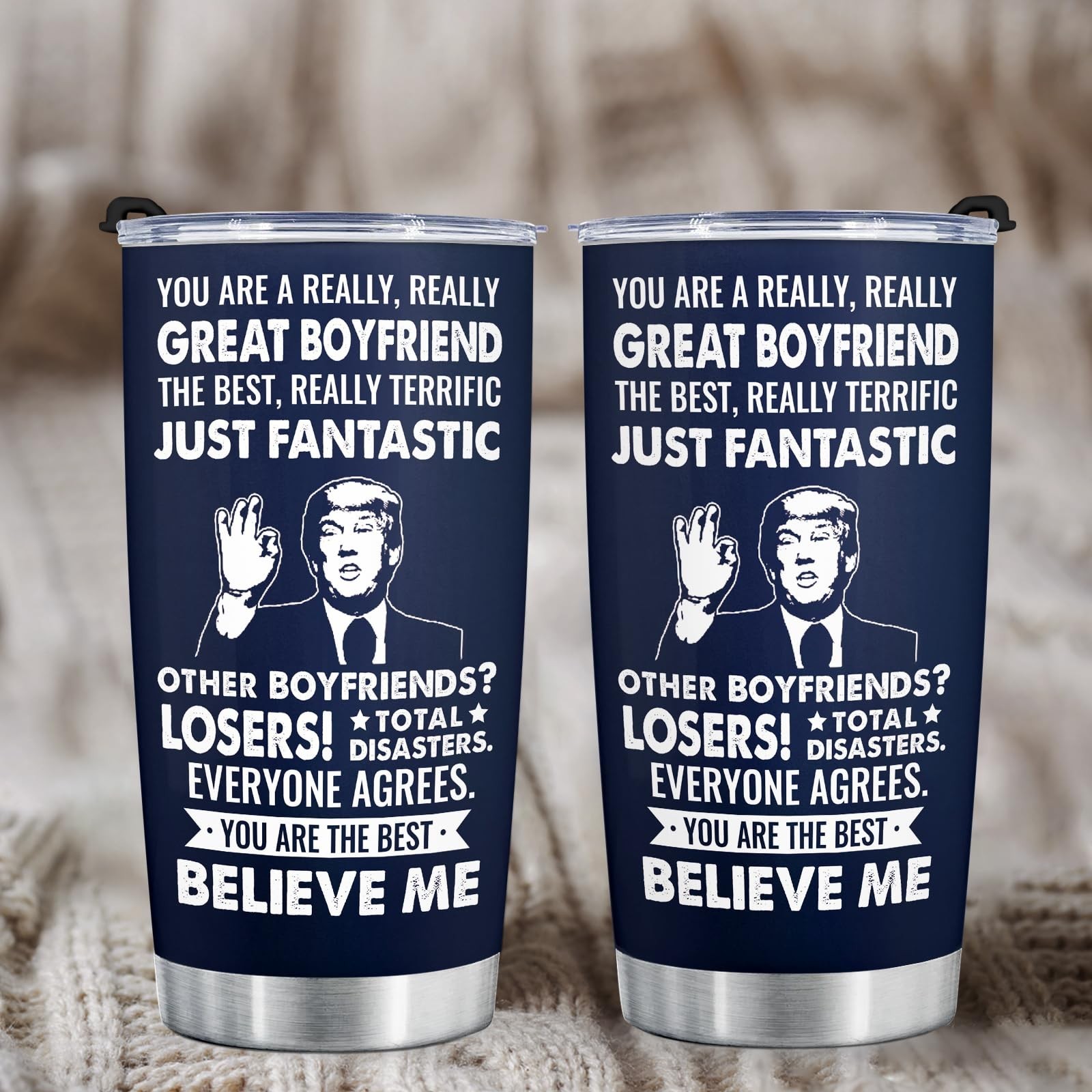 Aurahouse Funny Gifts for Boyfriend Tumbler 20oz, Boyfriend Birthday Gifts, A…