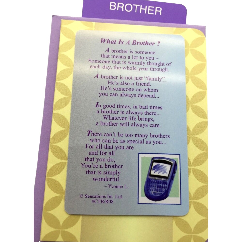 What Is A Brother…Wallet Card (Sentimental Keepsake Wallet /Purse Card)