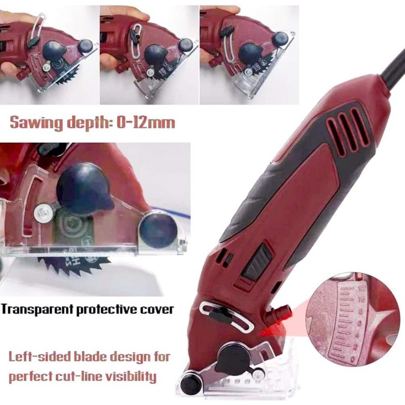 Multifunction Mini Circular Saw Machine Set, 400W High Powered Cordless Circular