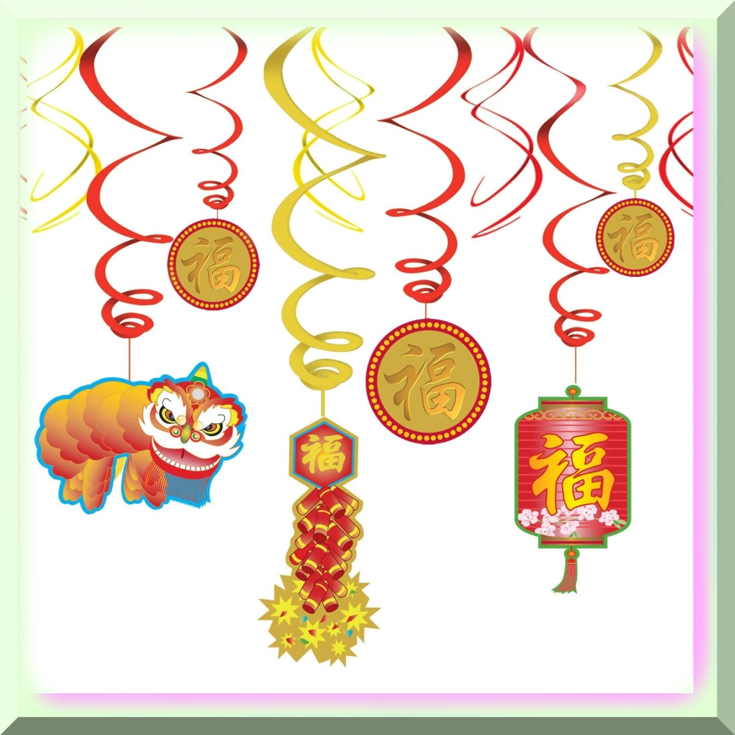 Lunar Bliss Hanging Swirl Decorations 12 Pack