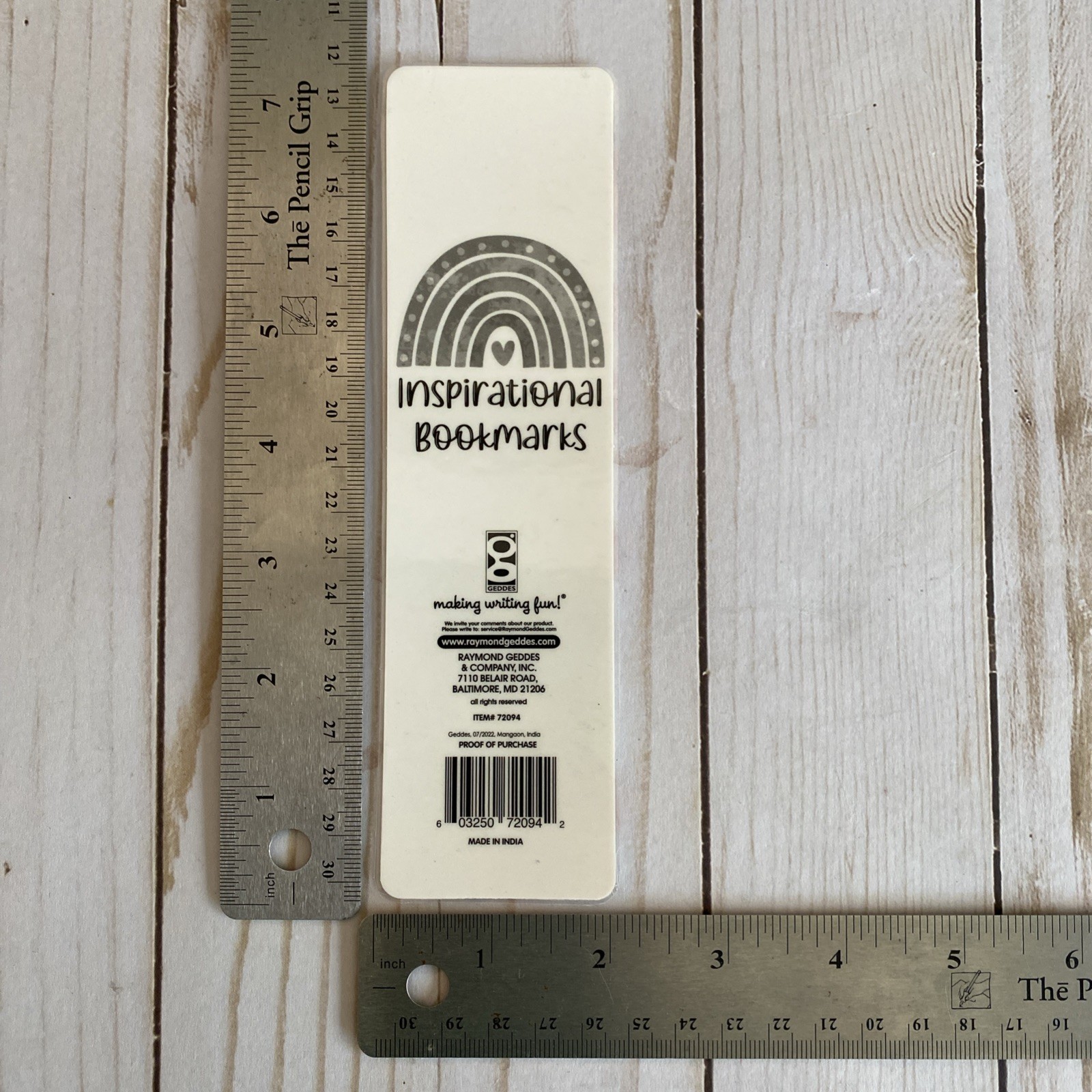 Bookmark Born To Be Awesome Not Perfect Inspirational Laminated New Reading Gift