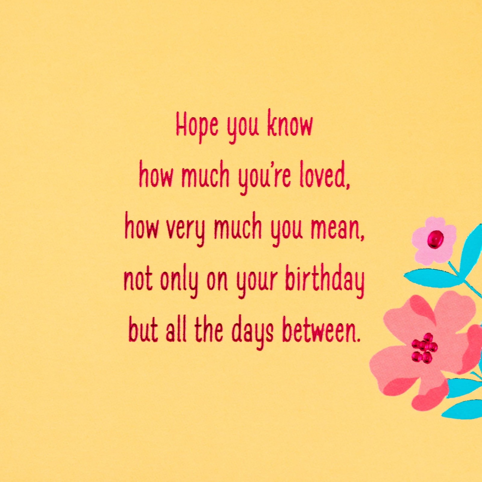 Hallmark Birthday Card for Mom 5 inches x 7.2 inches, Gemstone Flowers