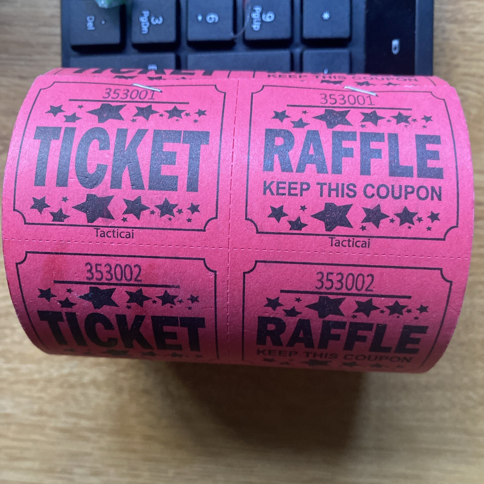 500 Tactical Raffle Ticket Roll 50/50 Drawings Ships Fast