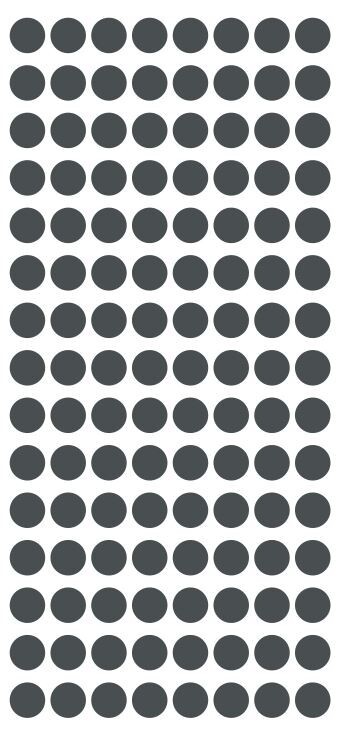 1/4″ Dark Grey Gray Dots Round Vinyl Color Code Inventory 1/4 Inch Dot Stickers