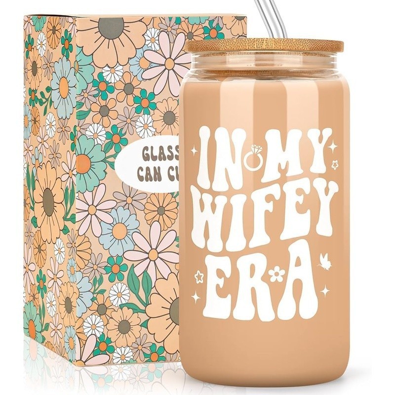 Bridal Shower Gift Iced Coffee Cup In My Wife Era Bachelorette Party Favor New
