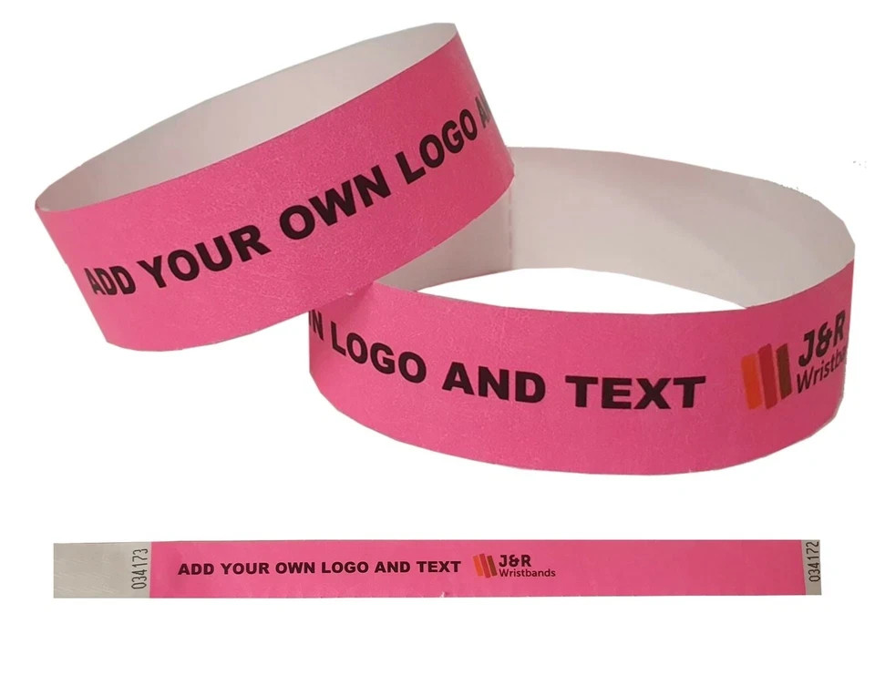 Custom Paper Wristbands Events Security Paper Bracelets Personalise Event Club