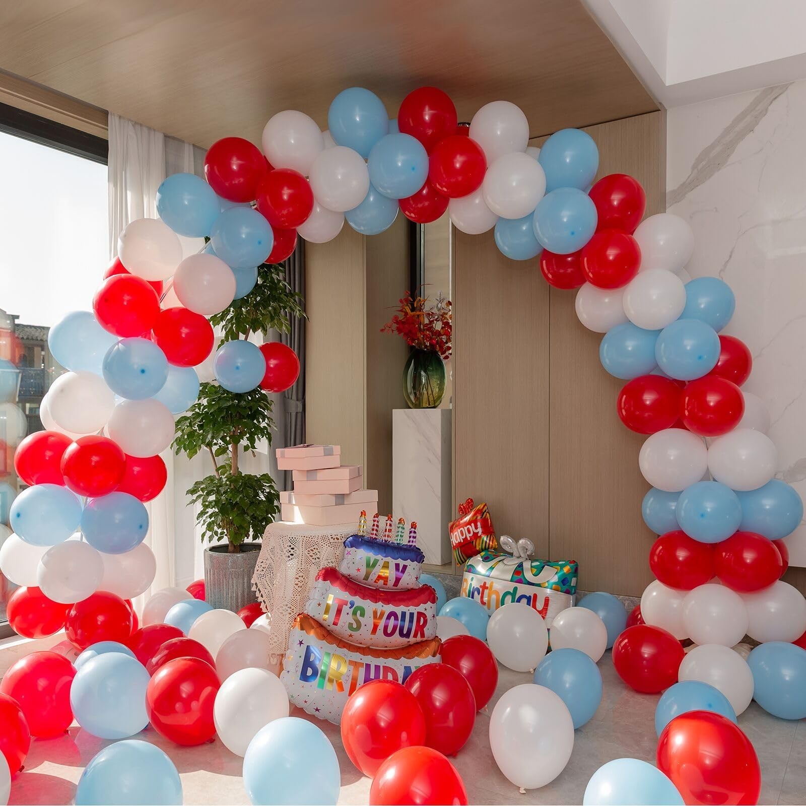 100pcs Red Balloons, Helium Quality 12 inch Red Latex Party Balloon for Birth…