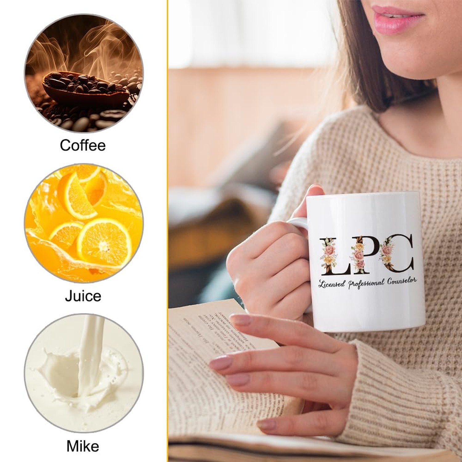 XQLZY LPC Licensed Professional Counselor Coffee Mug, LPC Tea Cup, Thank You …