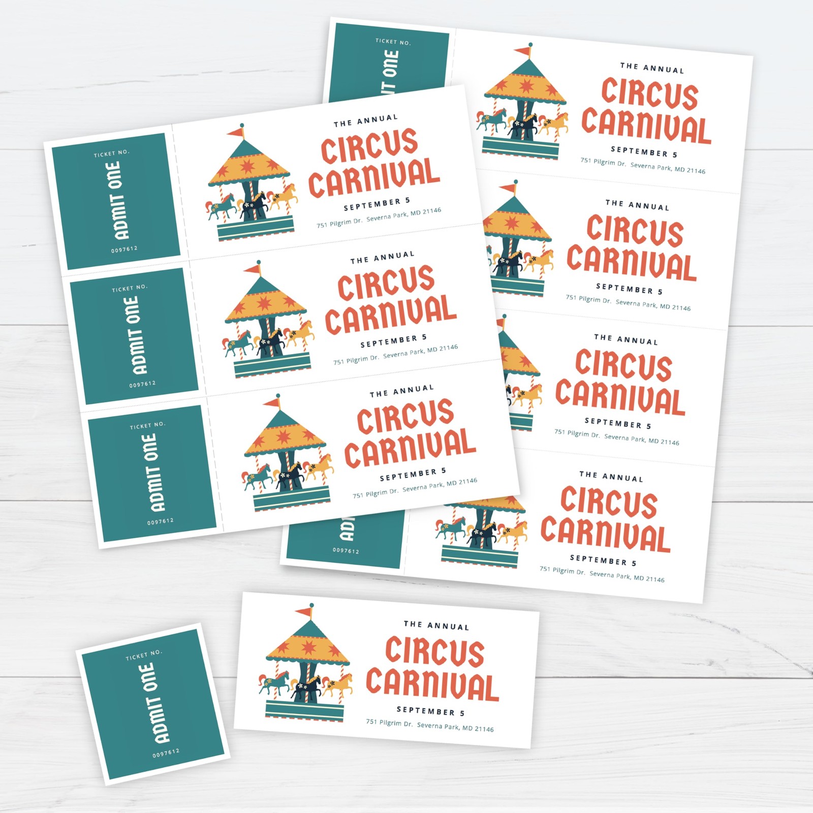 Printable Raffle Tickets Perforated Cardstock 1000 Sheets For Fundraisers Events