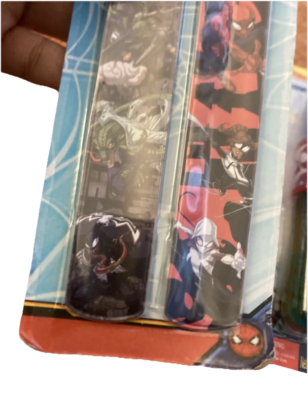Marvel Spider-Man 4 Pack Slap Rulers & Disney Scribblers Bubble And Chalk—New