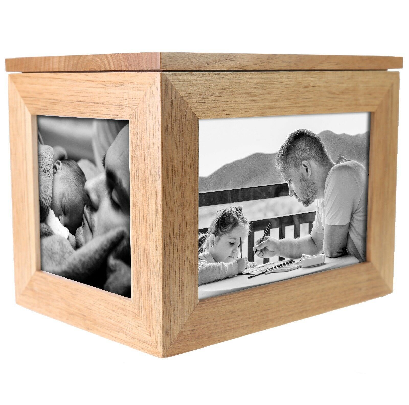 Dad’s Birthday Personalised Large Oak Keepsake Box 30 40 50 60 70 80 Daddy Gift