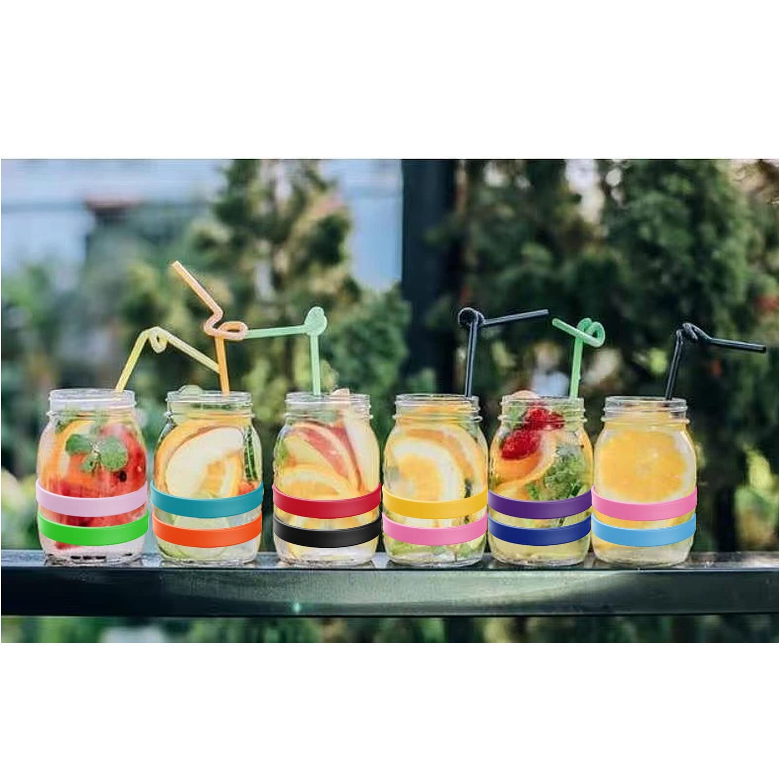 12 Pcs Silicone Bracelets Rubber Wristbands for Adults Teen Party Favors