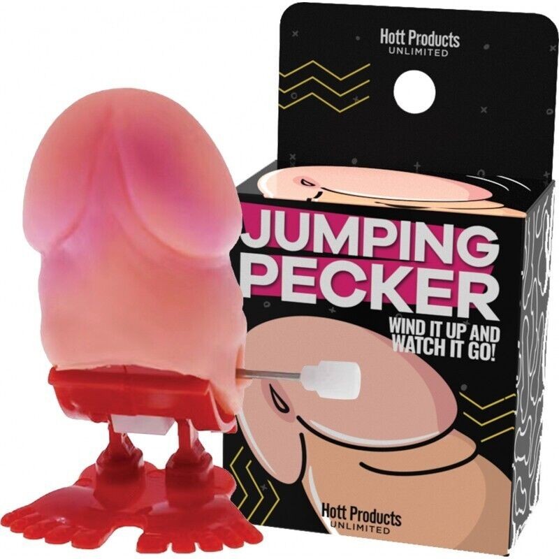1 Jumping Boobie & 1 Pecker – Wind up Set – Funny Hen Party Novelty Adult Gift