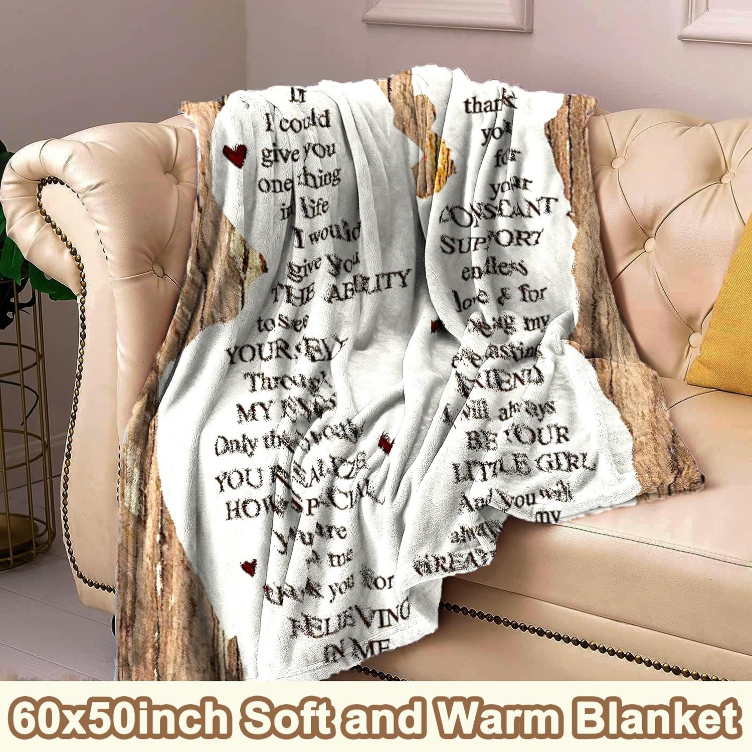 Fathers Day Dads Gift Ideas from Daughter – 60”x50” Blanket Dad Gifts, Supe…
