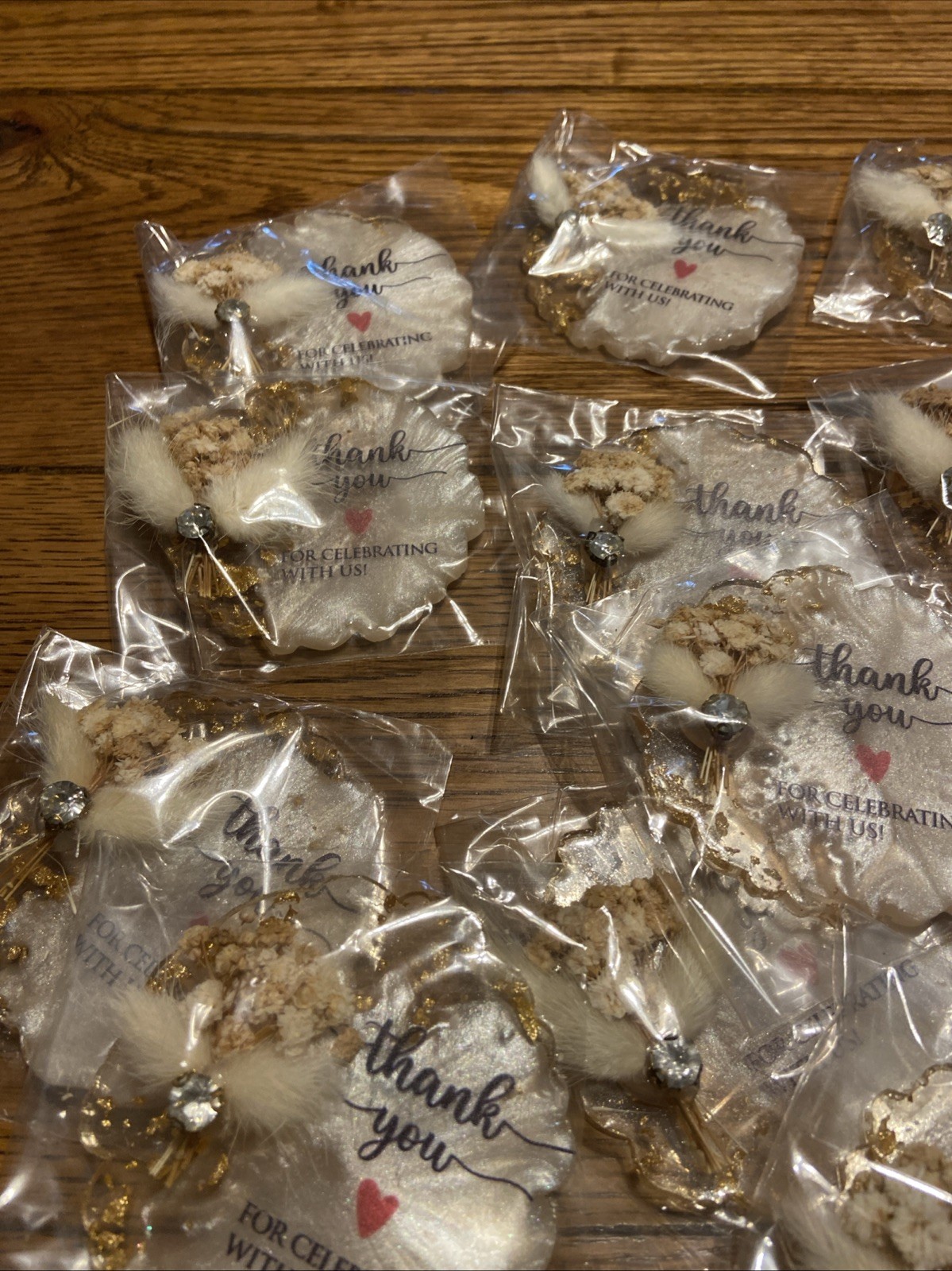 20 Wedding Favors for Guests Thank You Resin Magnets, Party Souvenir Gifts