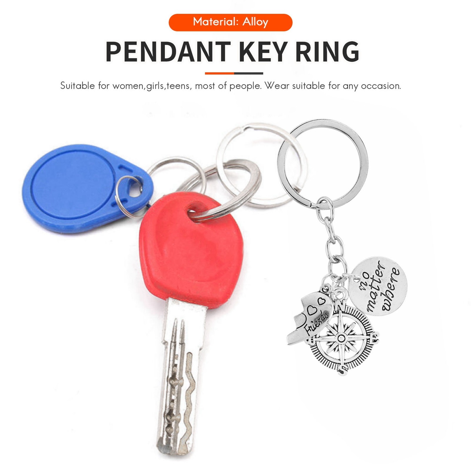 BBF keychains Friendship Love Gift Keyrings for Women (2pcs) H4Z4