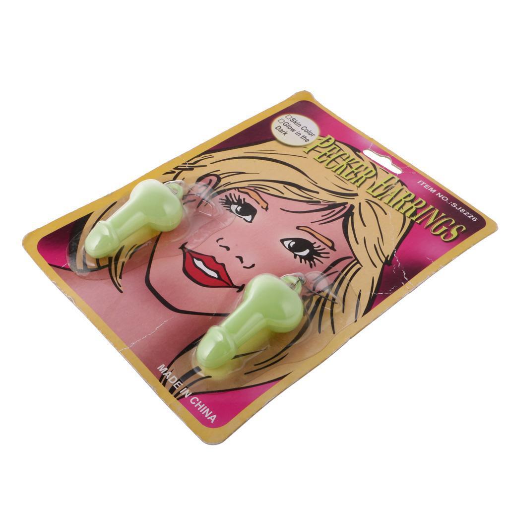 Fluorescent Pecker Earrings Hen Stag Night Party Joke Gift Adult Toys
