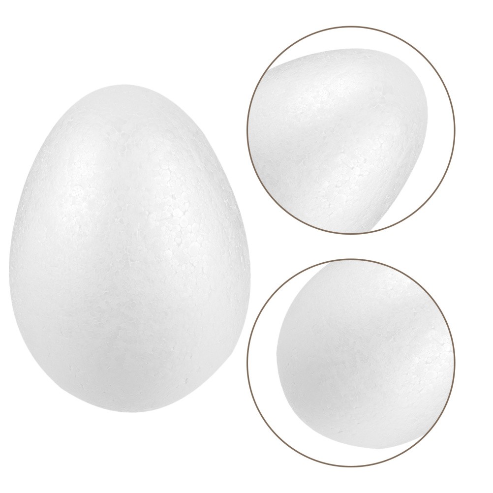 3 Pcs Craft Foam Egg Shape Children Painting Eggs Easter DIY Decorative