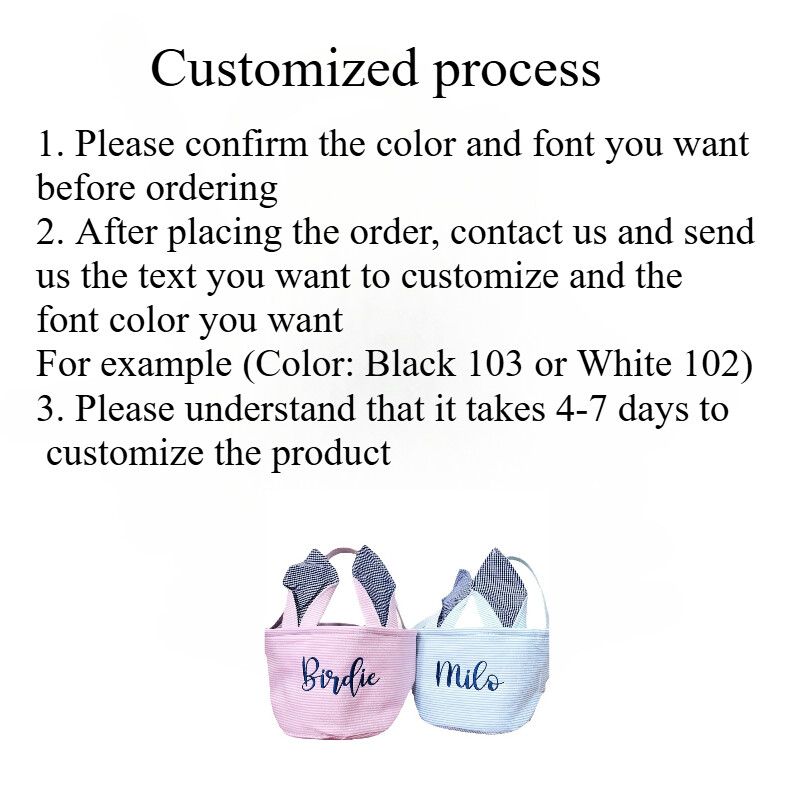 Personalised Easter Basket Egg Bags Tote Handbag Custom Text Girls Boys Gift AU