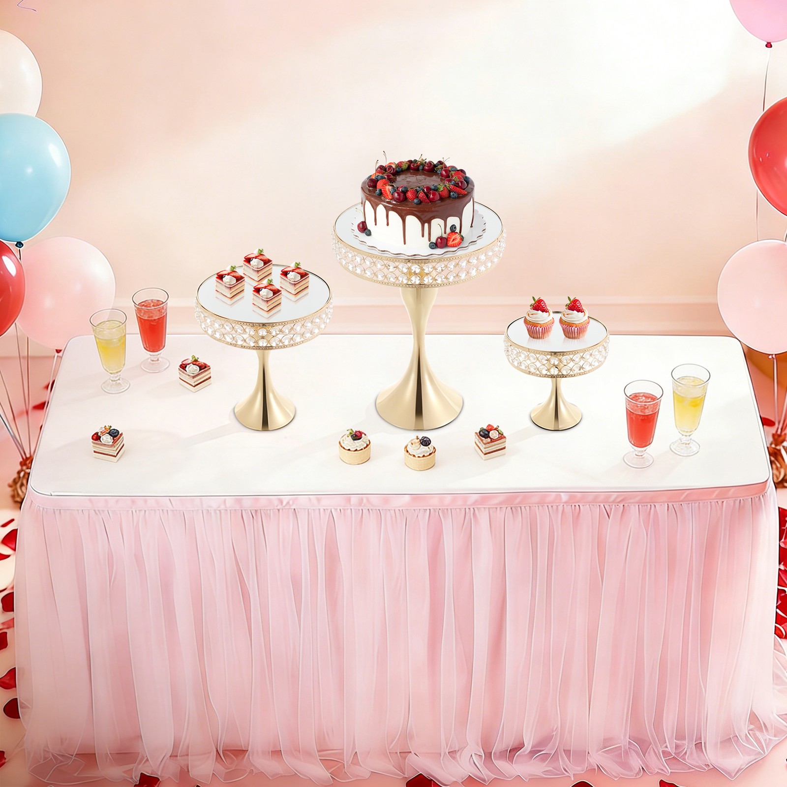 3 Pcs Cake Display Stands For Wedding/party/birthday/Baby Shower /celebration