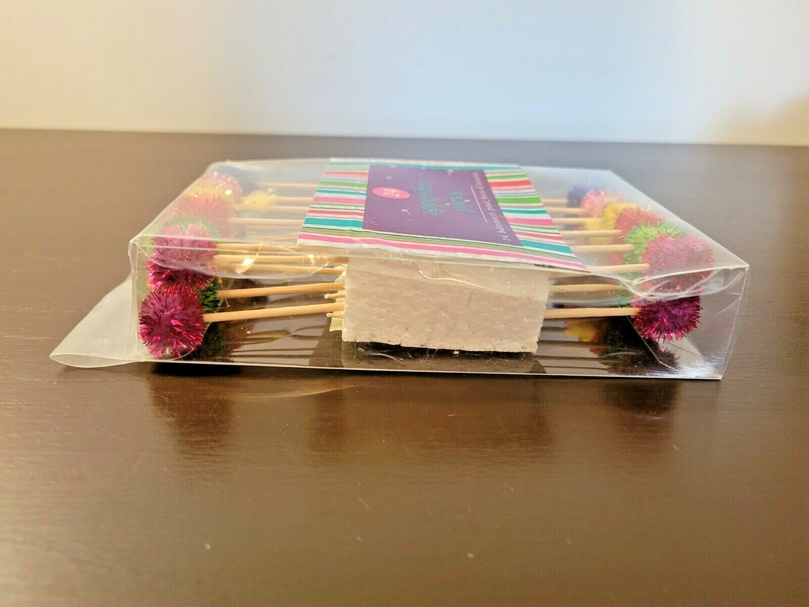 Set of 24 Appetizer Picks; 10 Pk. Lollipop Cello Bags & Party Tablecover (NEW)