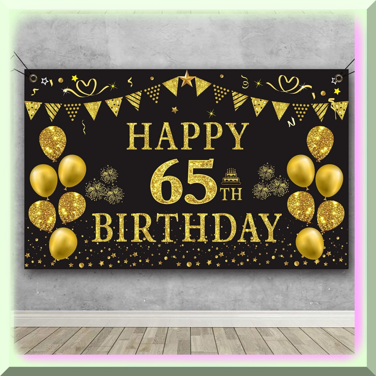 Golden Jubilee 65th Birthday Celebration Backdrop