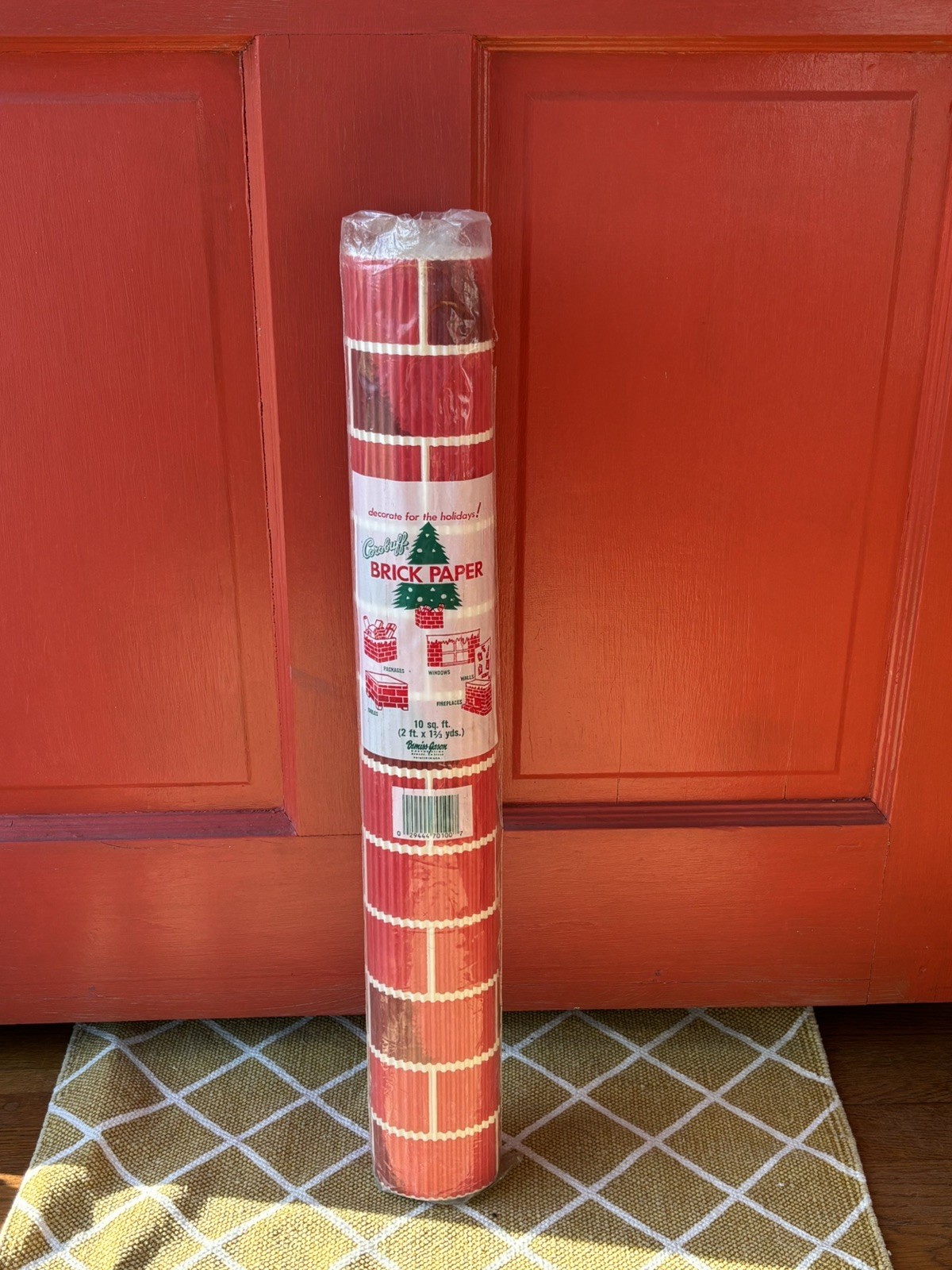 Tu-Tone Brick Corobuff Corrugated Paper Counterwrap – 25’L x 48″W vintage NEW